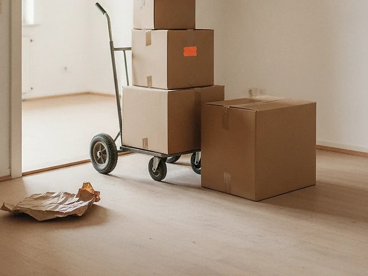 Leere Wohnung, bereit für den Umzug